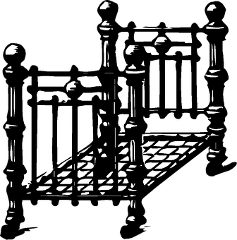 Stylized Bedroom Balcony Illustration PNG image