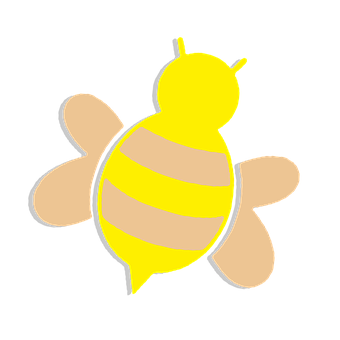 Stylized Bee Icon PNG image