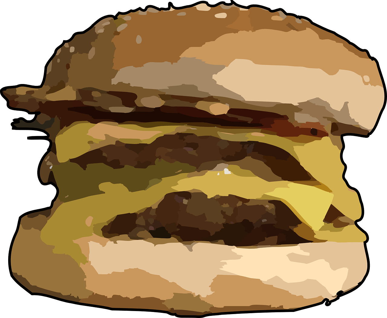 Stylized Big Mac Illustration PNG image