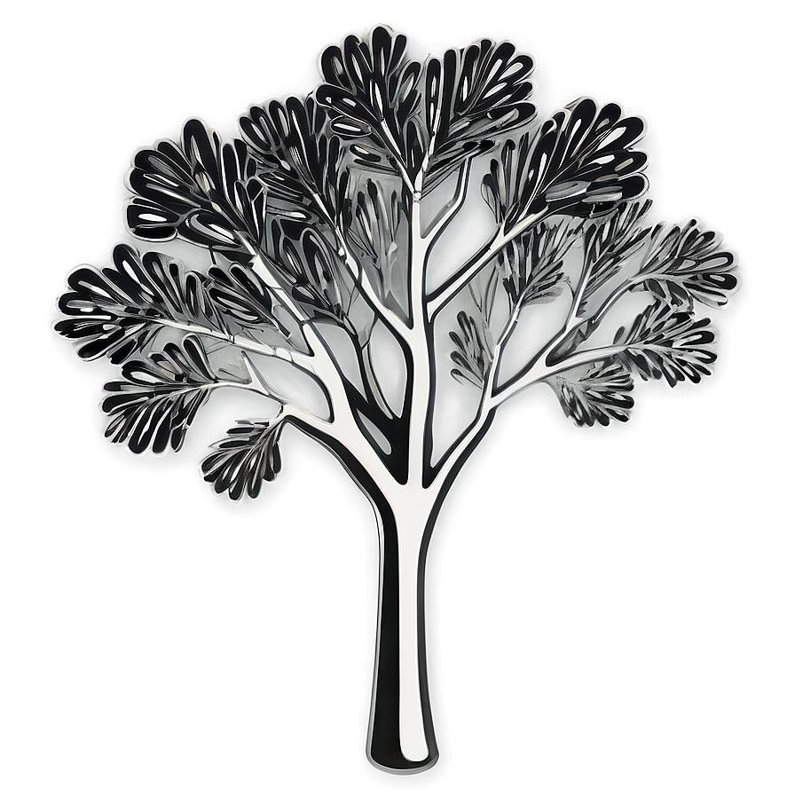 Stylized Black And White Tree Graphic Png 97 PNG image