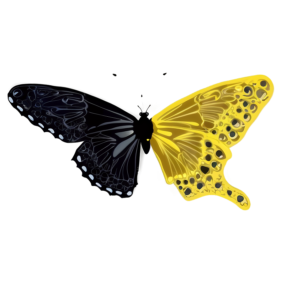 Stylized Black Butterfly Png Ilu48 PNG image