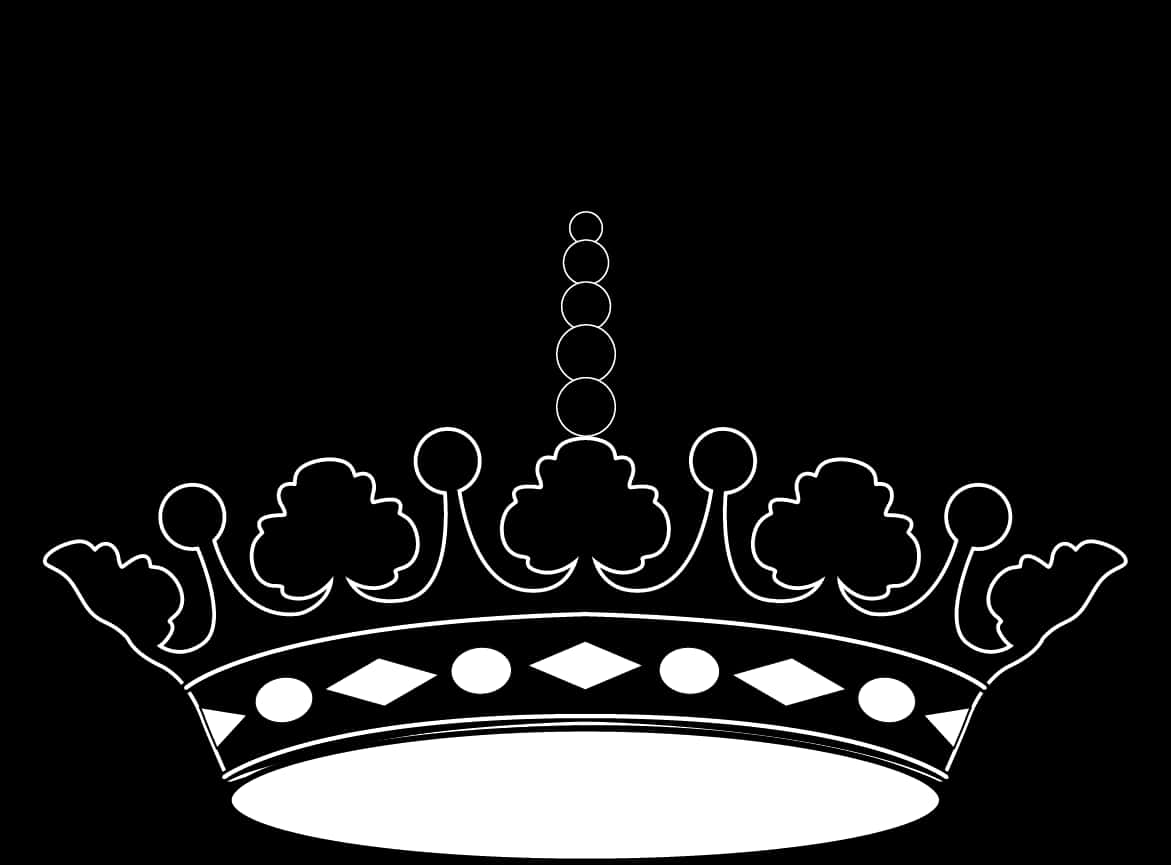Stylized Black Crown Graphic PNG image