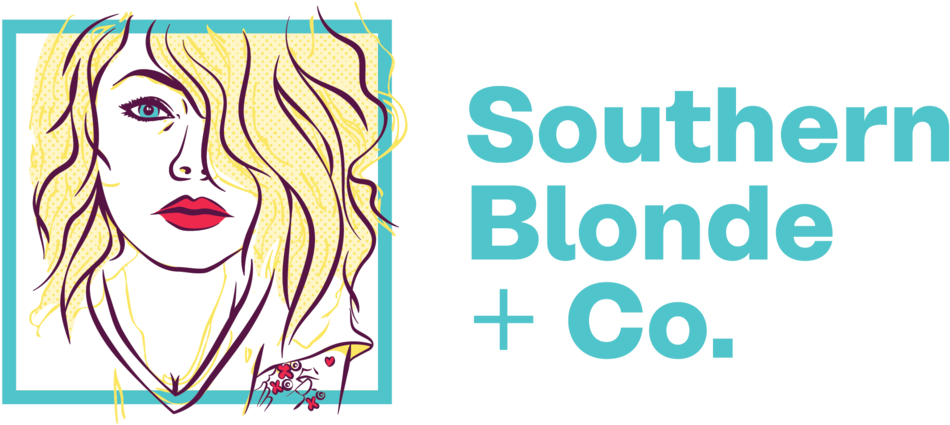 Stylized Blonde Illustration Logo PNG image