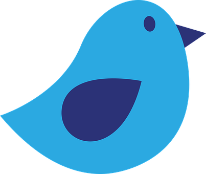 Stylized Blue Bird Graphic PNG image