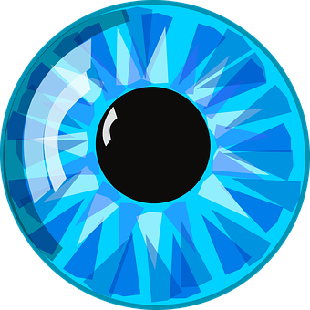 Stylized Blue Eye Graphic PNG image