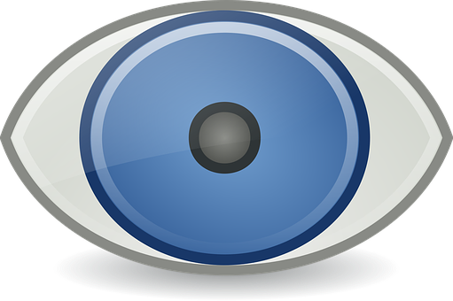 Stylized Blue Eye Graphic PNG image