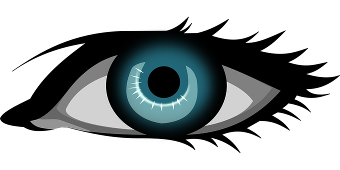 Stylized Blue Eye Graphic PNG image