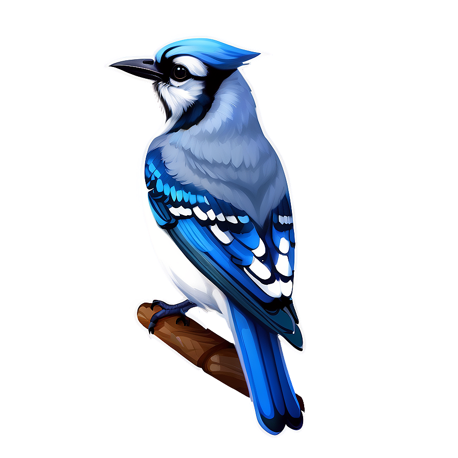 Stylized Blue Jay Graphic Png 34 PNG image