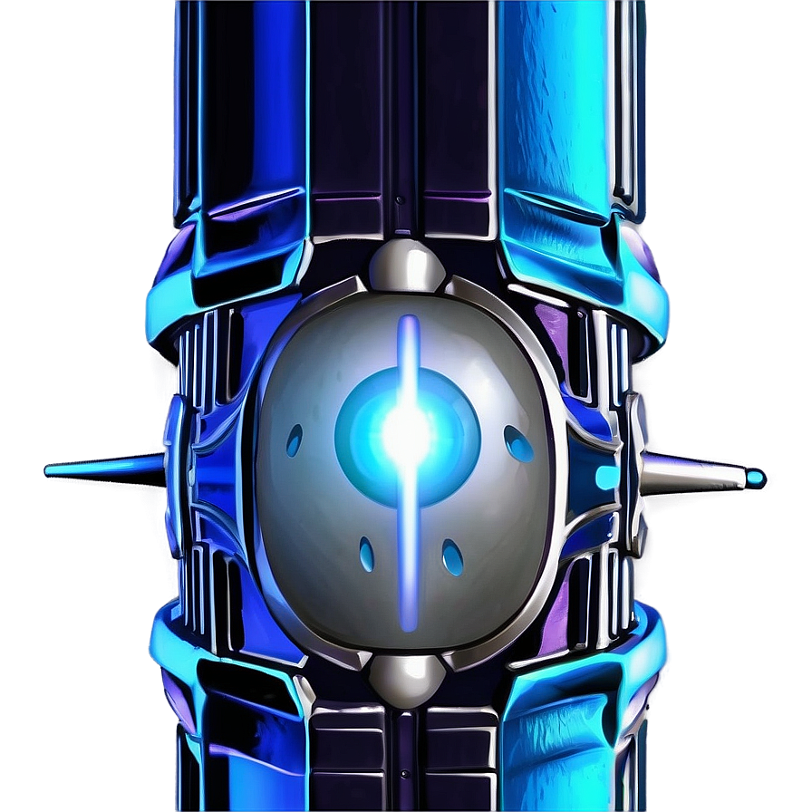 Stylized Blue Lightsaber Graphic Png Mgv PNG image