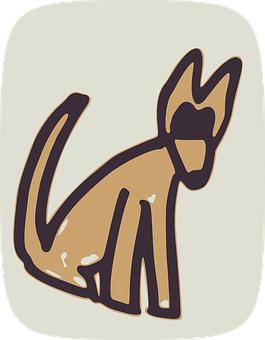Stylized Brown Dog Illustration PNG image