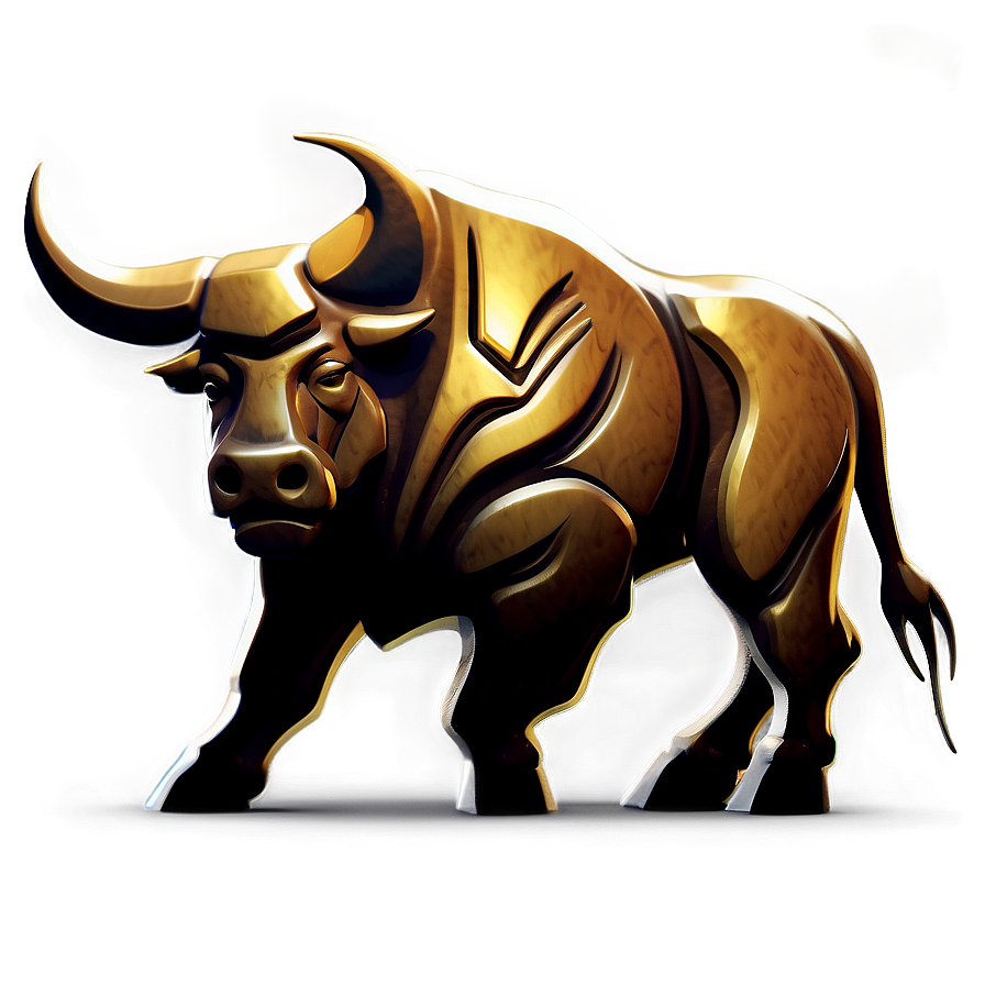 Stylized Bull Design Png 05242024 PNG image