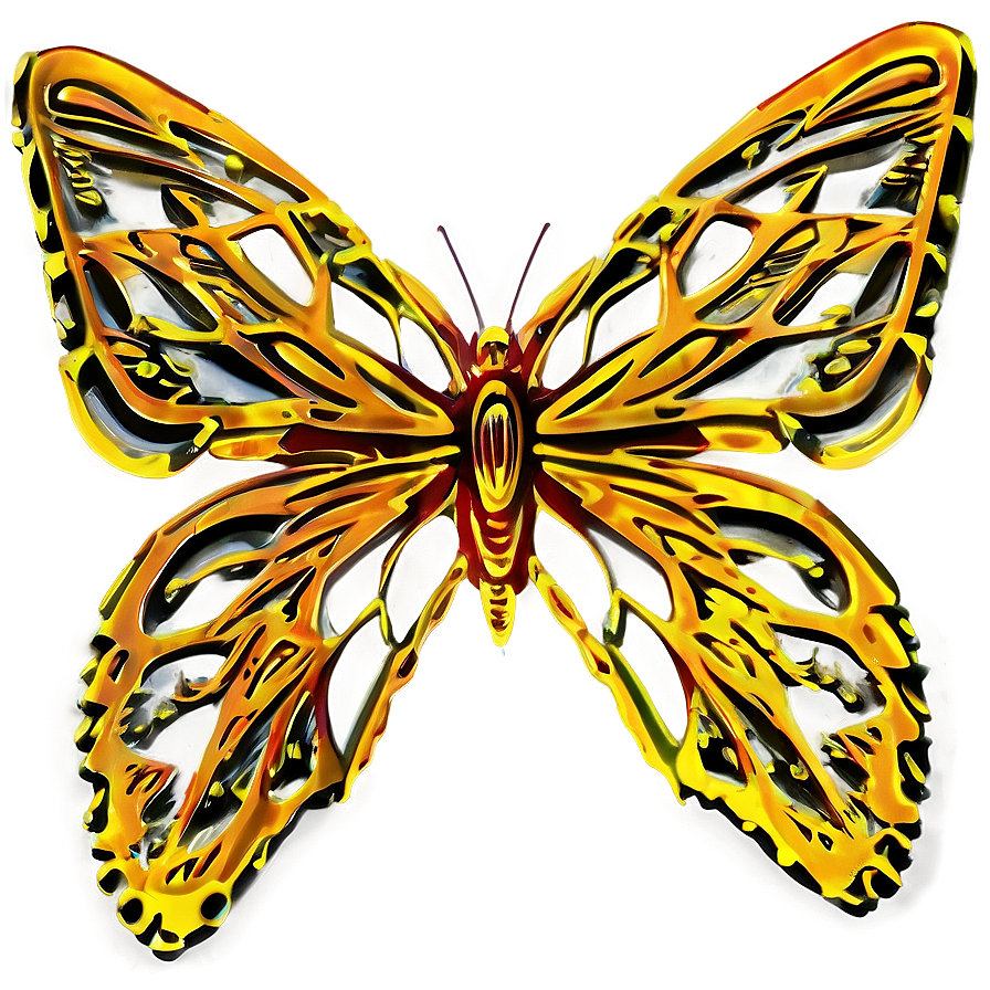 Stylized Butterfly Outline Png Ewm6 PNG image