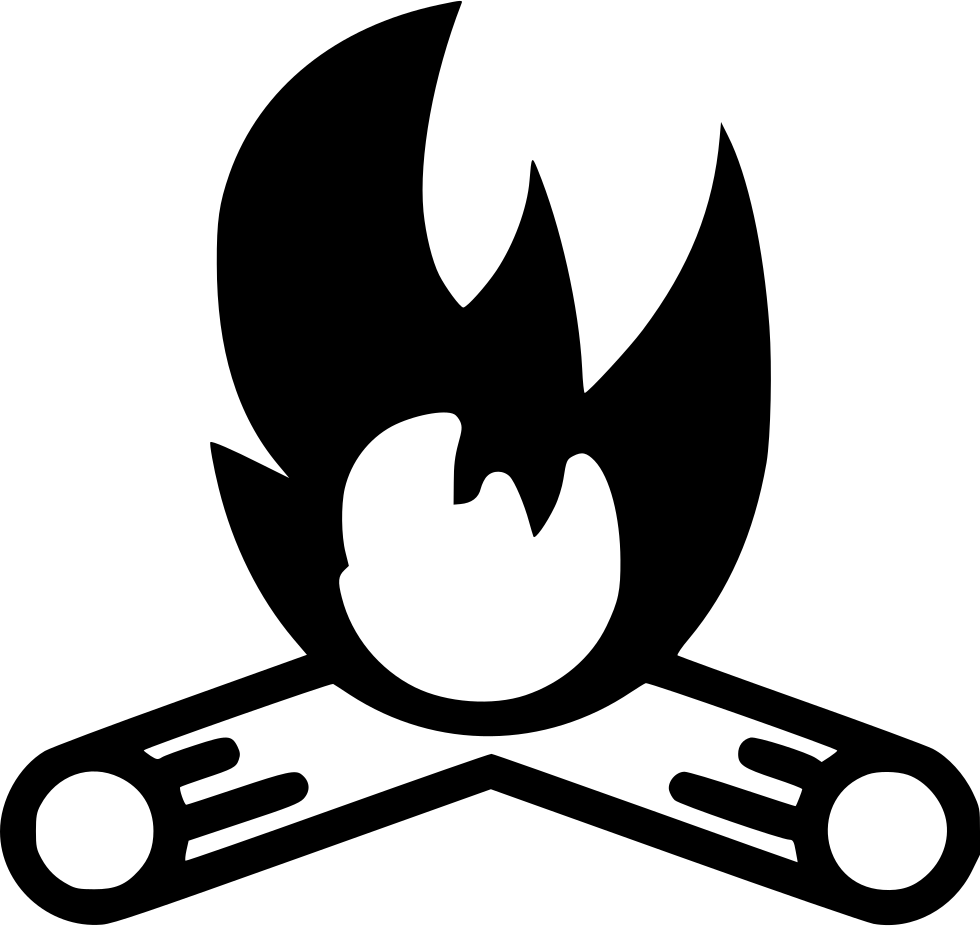 Stylized Campfire Icon PNG image