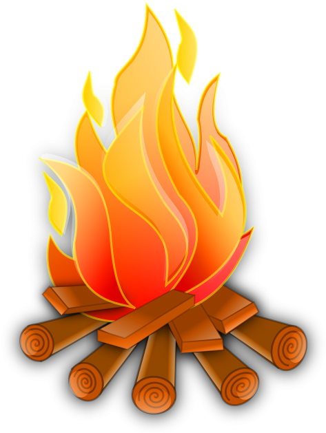 Stylized Campfire Vector Illustration PNG image