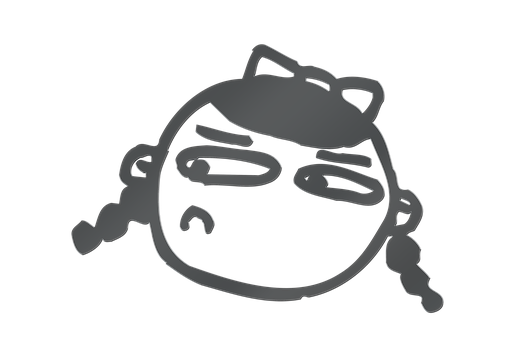 Stylized Cartoon Face Outline PNG image