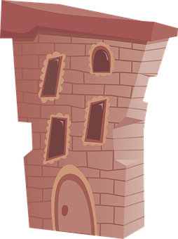 Stylized Cartoon House PNG image