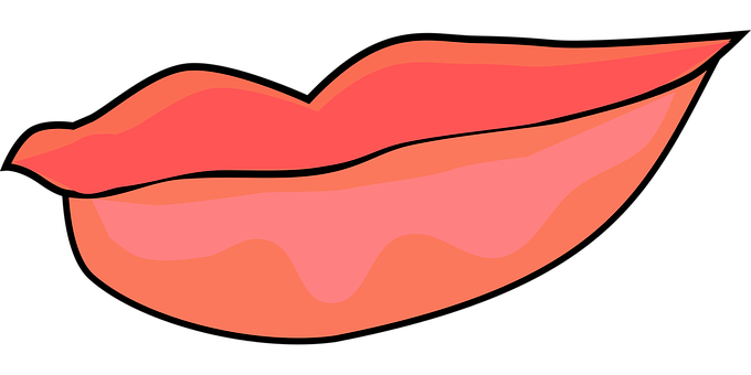 Stylized Cartoon Lips PNG image