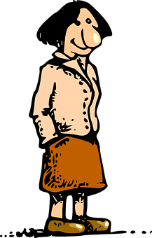 Stylized Cartoon Man Standing PNG image