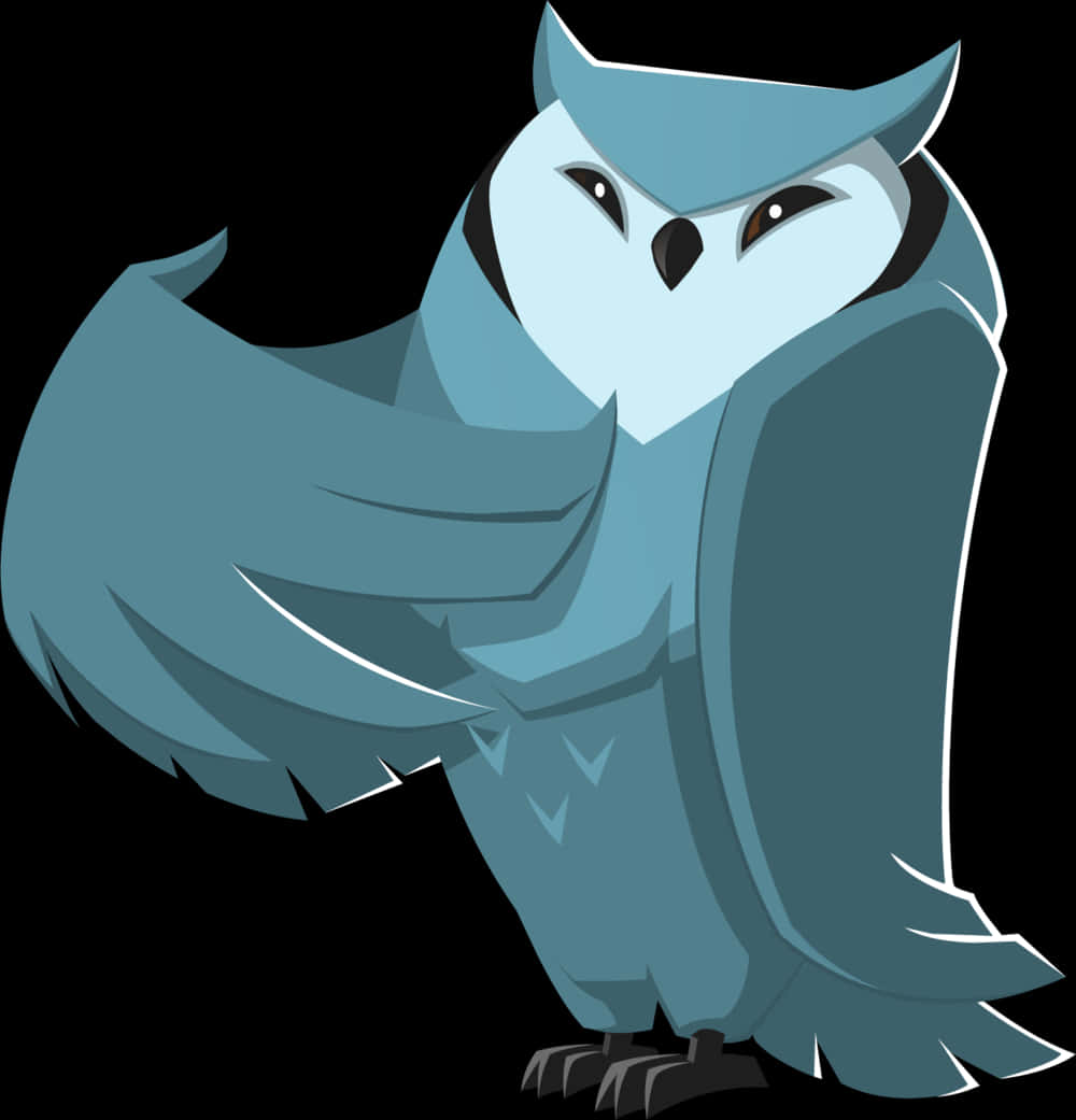 Stylized Cartoon Owl Illustration PNG image