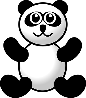 Stylized Cartoon Panda PNG image
