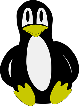 Stylized Cartoon Penguin Illustration PNG image