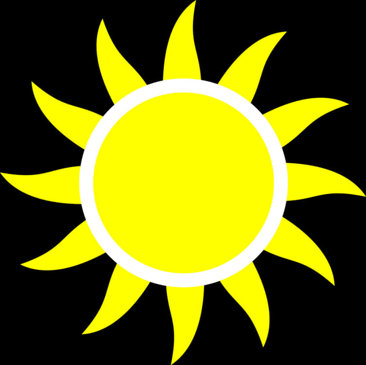 Stylized Cartoon Sun Graphic PNG image