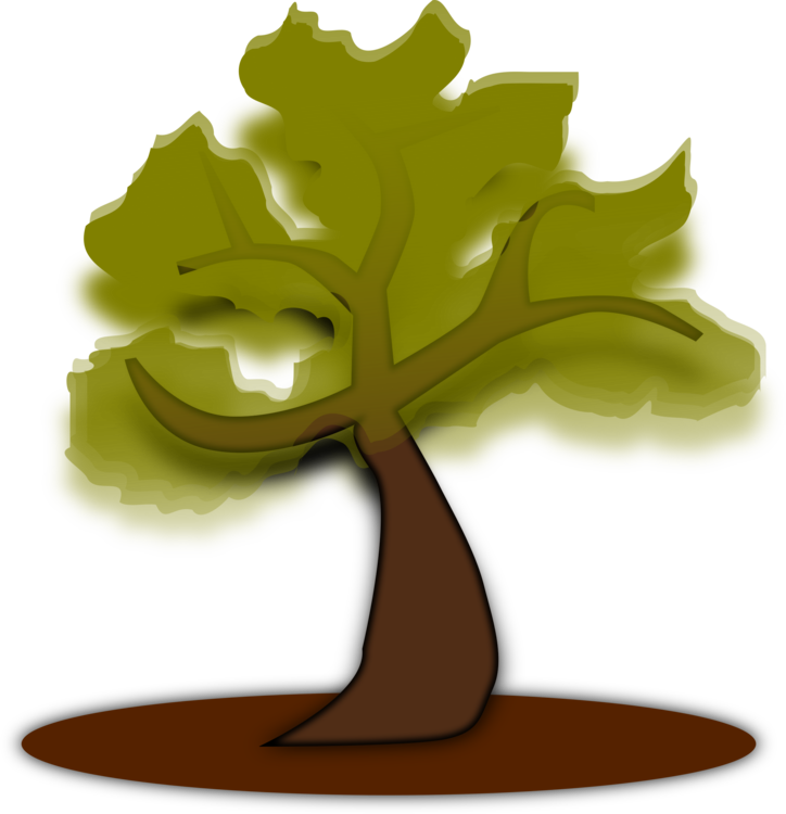 Stylized Cartoon Tree PNG image