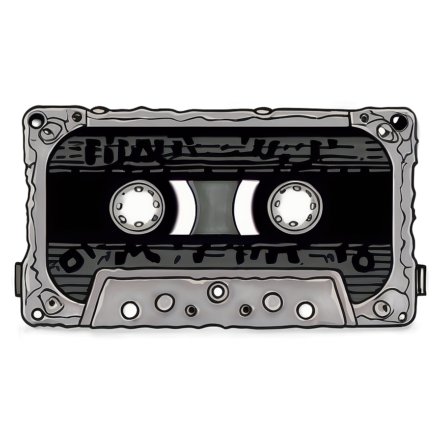 Stylized Cassette Tape Png 05252024 PNG image