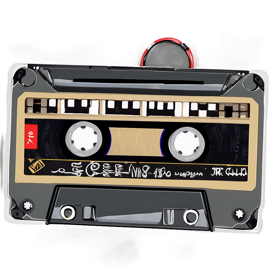 Stylized Cassette Tape Png Air26 PNG image