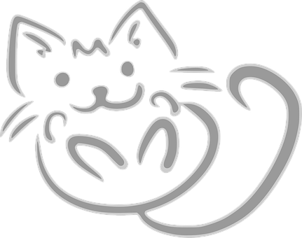 Stylized Cat Drawing PNG image