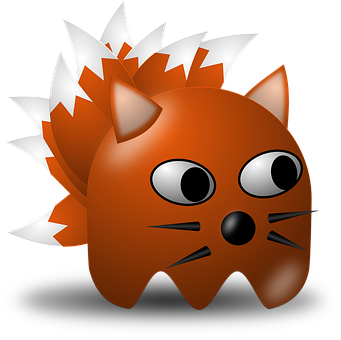 Stylized Cat Emoji Graphic PNG image