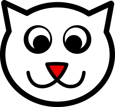 Stylized Cat Face Graphic PNG image