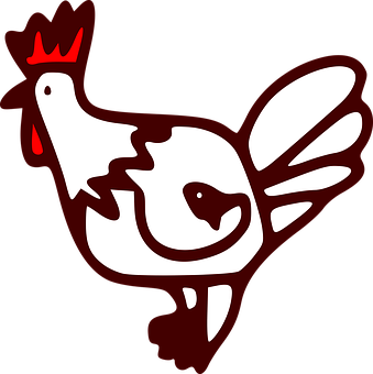 Stylized_ Chicken_ Graphic PNG image