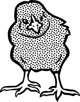 Stylized Chicken Illustration PNG image