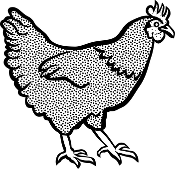 Stylized Chicken Silhouette PNG image