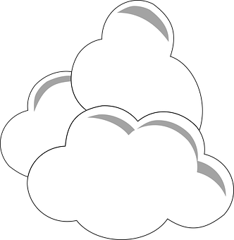 Stylized Cloud Vector Illustration PNG image