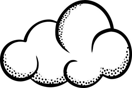 Stylized Cloud Vector Illustration PNG image