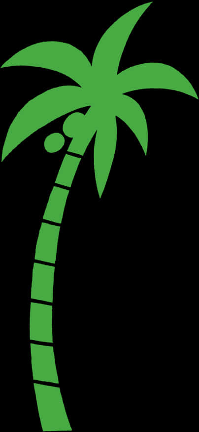 Stylized Coconut Tree Graphic PNG image