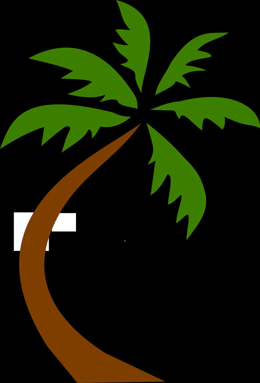 Stylized Coconut Tree Graphic PNG image