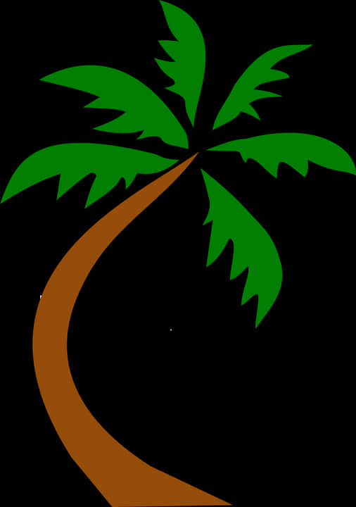 Stylized Coconut Tree Graphic PNG image