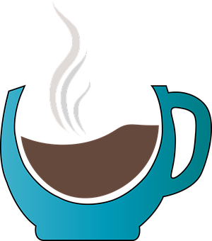 Stylized Coffee Cup Graphic PNG image