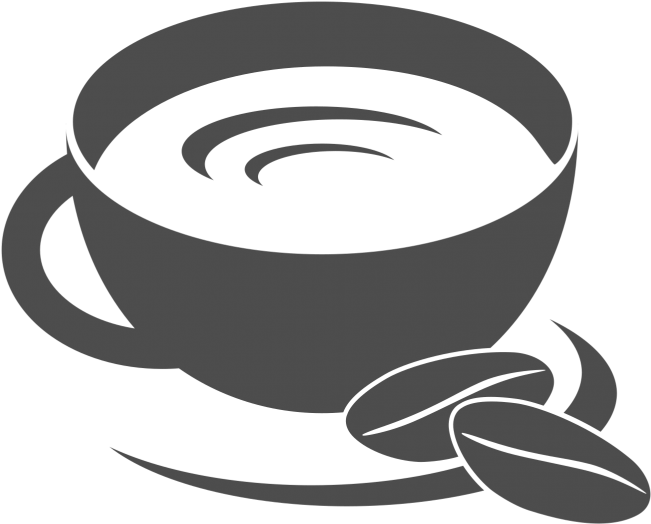 Stylized Coffee Cupand Beans Logo PNG image