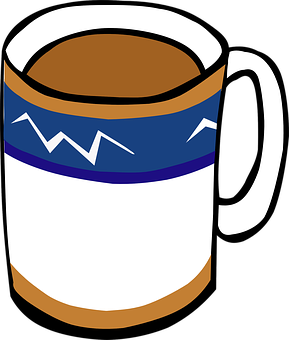 Stylized Coffee Mug Graphic PNG image