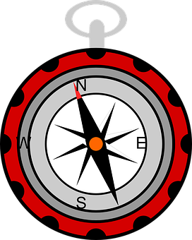 Stylized Compass Gear Design PNG image