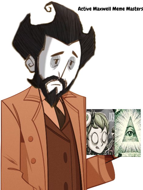 Stylized Conspiracy Meme Man PNG image