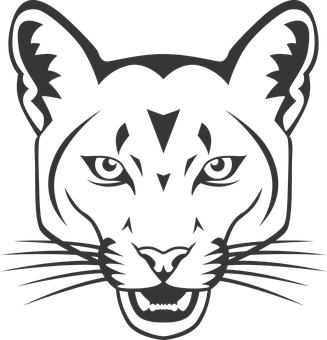 Stylized Cougar Graphic PNG image