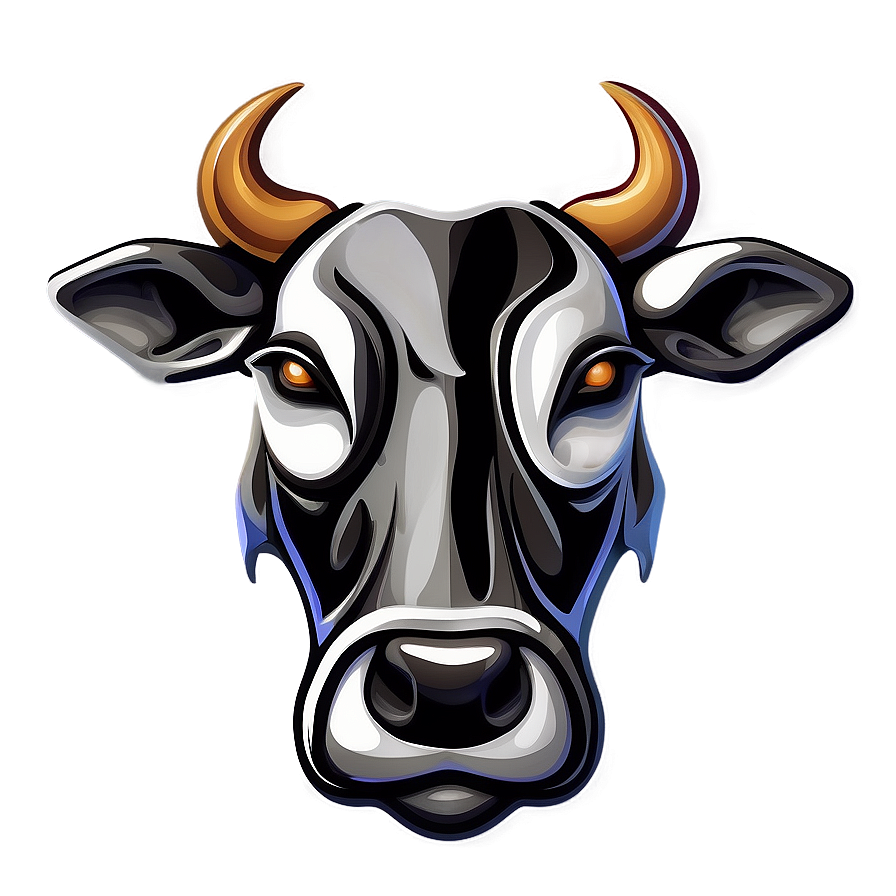 Stylized Cow Head Logo Png Jro PNG image