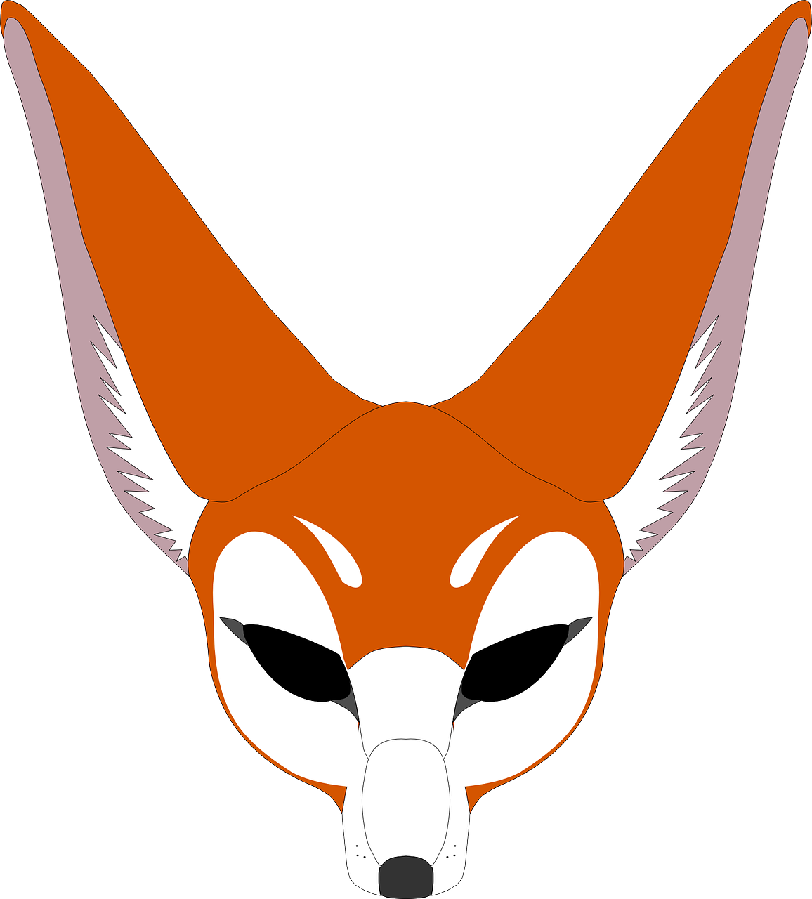 Stylized Coyote Head Illustration PNG image