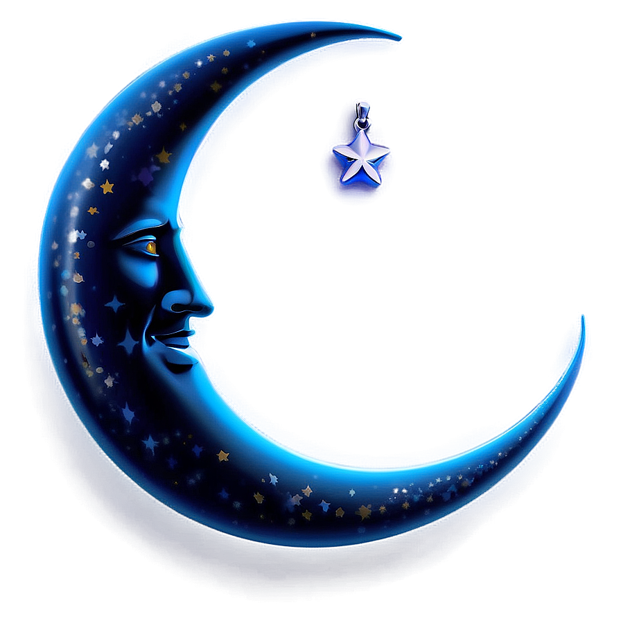 Stylized Crescent Moon Png 05212024 PNG image