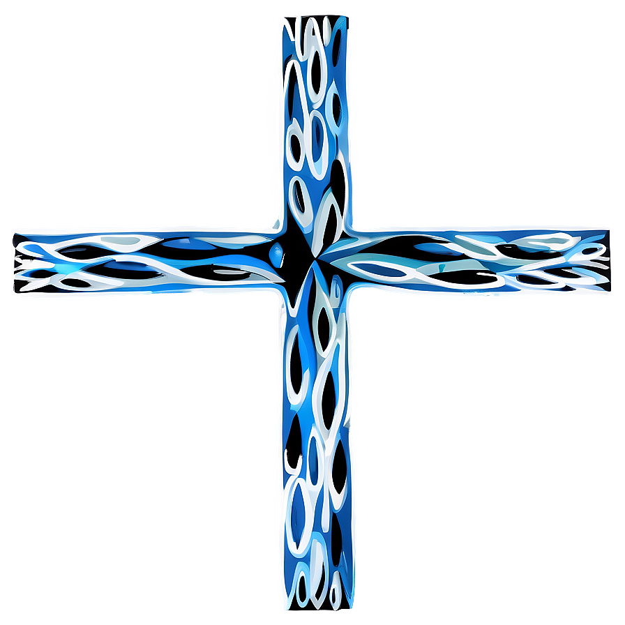 Stylized Cross Drawing Png 04302024 PNG image